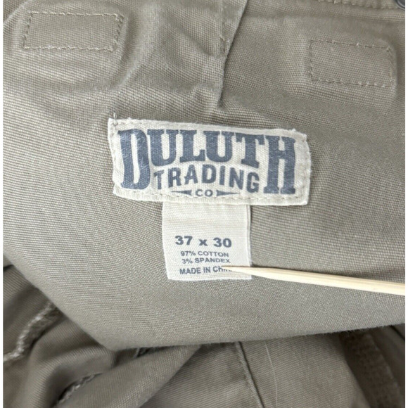 Duluth Trading Co Flex Fire Hose Cargo Pants Men 37x30 Khaki Distressed Workwear - Picture 9 of 11